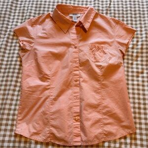 Old Navy Light Orange Short Sleeve Shirt
